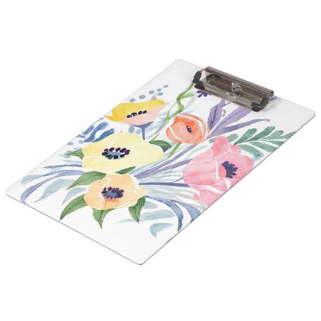 Pranchetas Buquê primavera | Bonito Aquarela Floral (Inclinado)