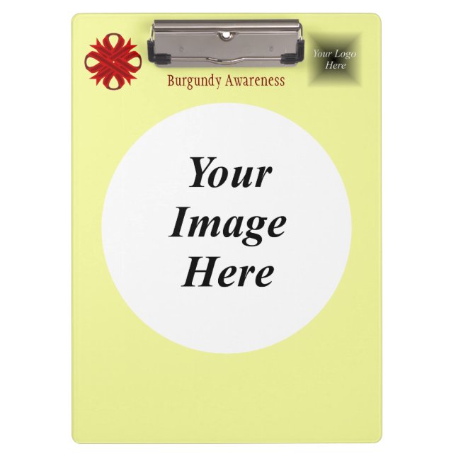 Pranchetas Burgundy Clover Ribbon Modelo por Kenneth Yoncich (Frente)