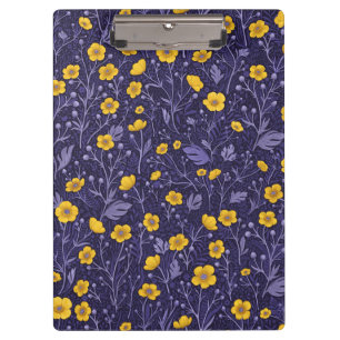 Pranchetas Buttercups, amarelo e violeta