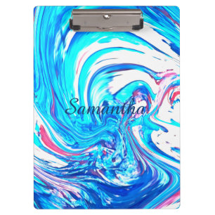 Pranchetas Cabeça de Abstrato de pintura em acrílico azul