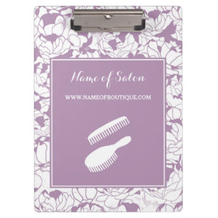Pranchetas Cabelo Floral Roxo Moderno e Beleza Boutique