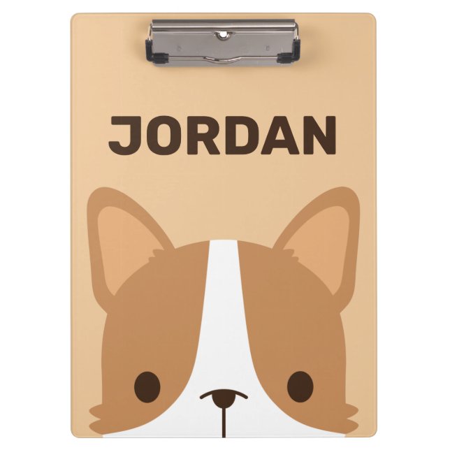 Pranchetas Cachorro Corgi Corgento com Nome Personalizado (Frente)