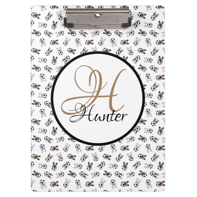 Pranchetas Cachorros esportivos monogramados (Frente)