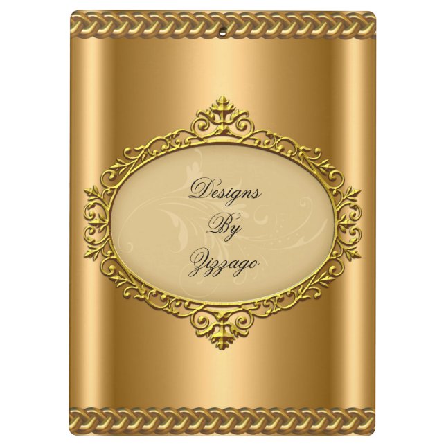 Pranchetas Cadeia de Placas de Bronze Dourada Adicionar Nome  (Verso)