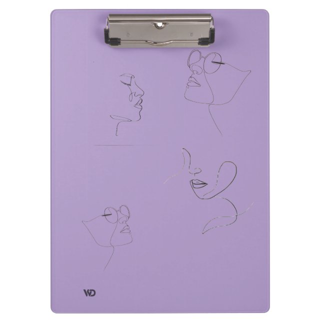 Pranchetas Caderno de capa dura estilizado em roxo – Aestétic (Frente)