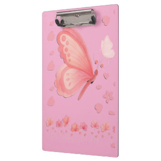 Pranchetas Caderno de Fotos Borboleta Rosa e Corações Fofos