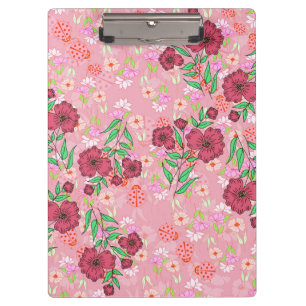 Pranchetas Caderno Espiral com Flores e joaninhas