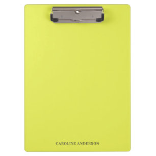Pranchetas Caderno Personalizado Chartreuse de Volta às Aulas
