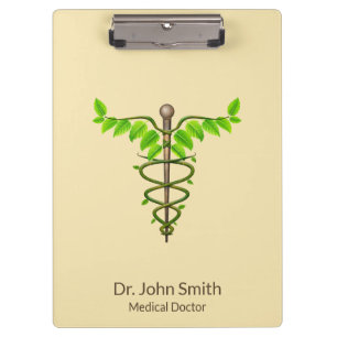 Pranchetas Caduco Médico alternativo deixa bege verde