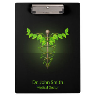 Pranchetas Caduco Médico Holístico Alternativo Folha Verde