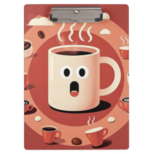 Pranchetas Café da Cartoon Cachorro Engraçado