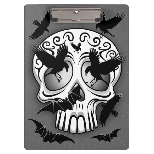 Pranchetas Calaveras Decorativas do Halloween (Frente)
