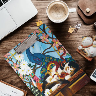 Pranchetas Calico Cat Dragon Red