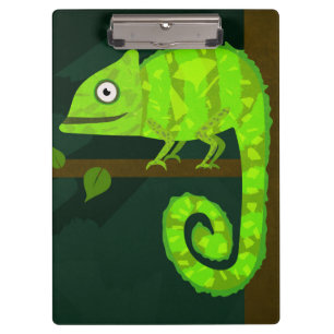 Pranchetas Camaleão bonito verde