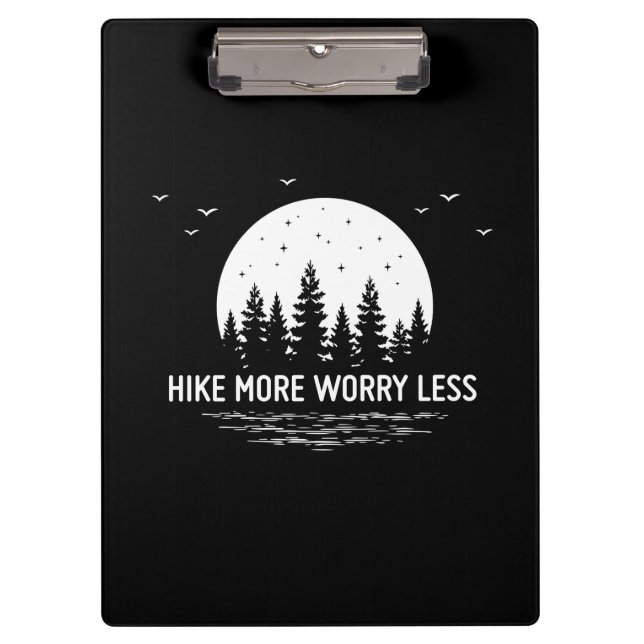 Pranchetas Camper Gift | Hike More Worry Less Birthday (Frente)