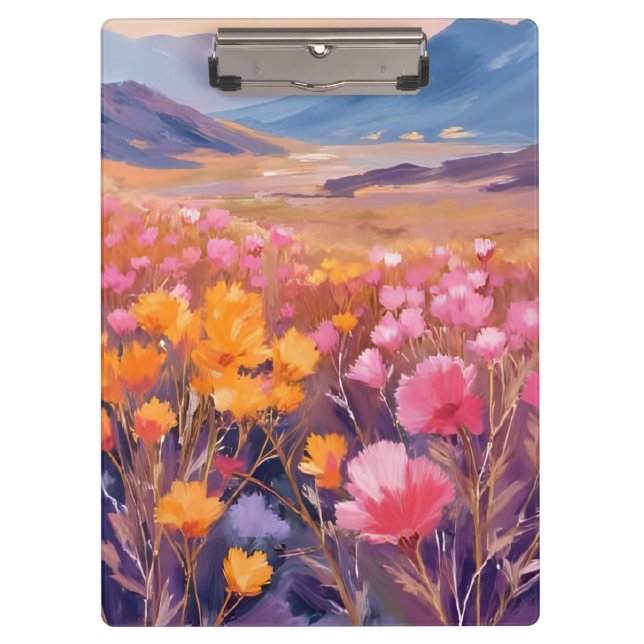 Pranchetas Campo de Flores Silvestres | Pintura de Paisagem F (Frente)