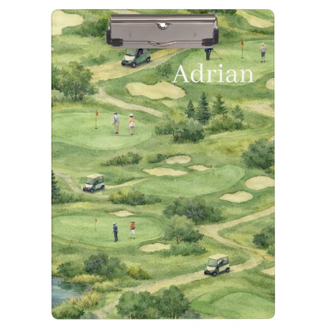Pranchetas Campo de golfe personalizado (Frente)