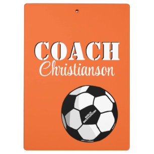 Pranchetas Campo de treinador de equipe Orange White Soccer P