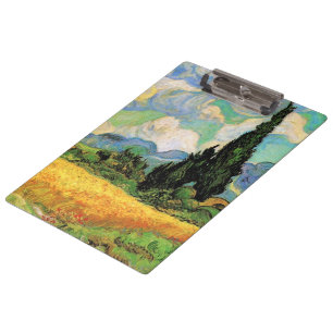 Pranchetas Campo de trigo Van Gogh com ciprestes na Haute Gal