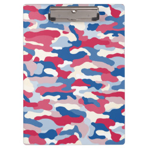 Pranchetas Camuflagem Azul e Branco Vermelho
