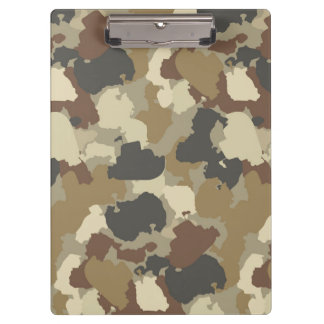 Pranchetas Camuflagem Militar Tons de Terra Marrom