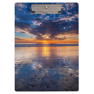 Pranchetas Capa de mar dramática, pôr do sol, CA