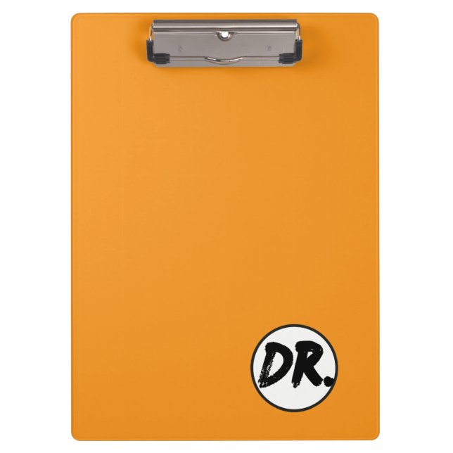 Pranchetas Capa de telefone Orange DR. Logo (Frente)