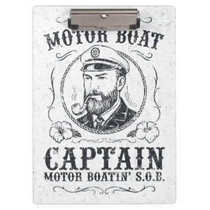 Pranchetas Capitão de Barco a Motor Engraçado Pontão Boating