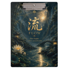 Pranchetas Caractere Chinês 流 Fluxo (Liú)  