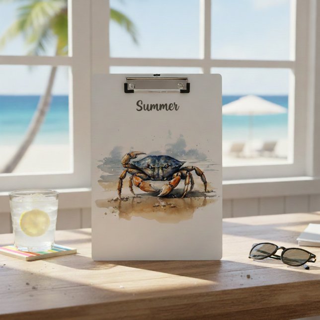 Pranchetas caranguejo azul e laranja caminhando na praia (Criador carregado)