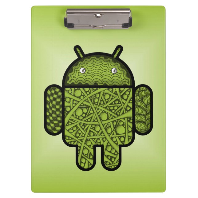 Pranchetas Caráter de porta de bolhas para o robô Android™ (Frente)