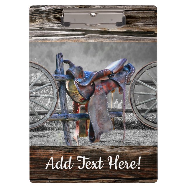 Pranchetas Carneiro Saddle Corral Fence Western Wagon Wheels (Frente)