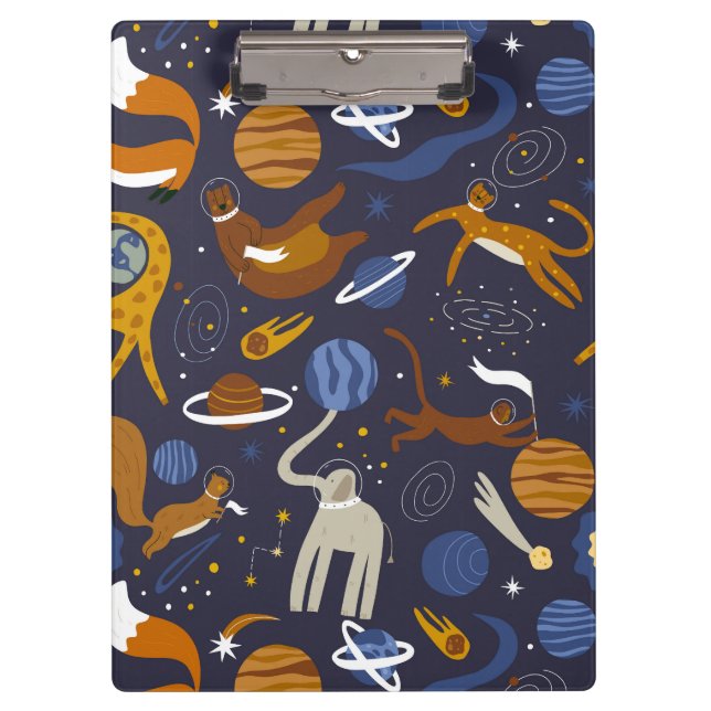 Pranchetas Carpeta de pinza Animals Outer Space (Frente)