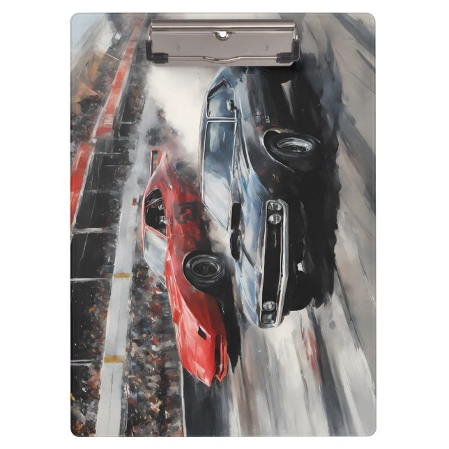 Pranchetas Carros de músculo vermelho e preto (Frente)