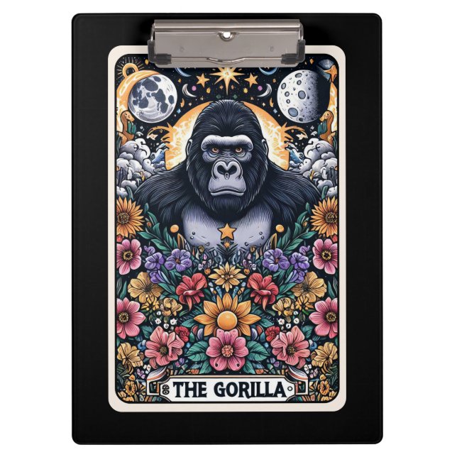 Pranchetas Carta de Tarot do Gorila – Força e Poder (Frente)