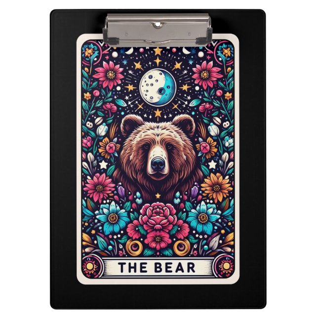 Pranchetas Carta de Tarot do Urso | Força & Proteção (Frente)