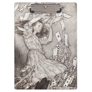 Pranchetas Cartas Vitorianas em Queda da Alice Retro
