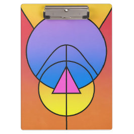Pranchetas Cartaz Colorido de Círculos Geométricos Abstratos