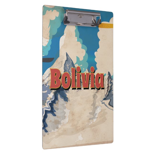 Pranchetas Cartaz de Viagem Antigo da Bolívia (Direita)