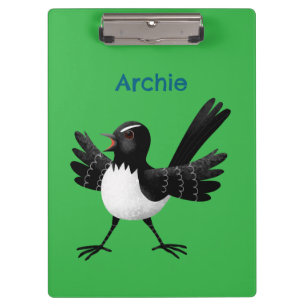 Pranchetas Cartoon australiano Willie Wagtail personalizado