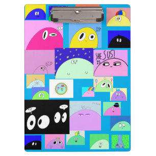 Pranchetas Cartoon Blob de Alienígena Bonita Comic Sassy