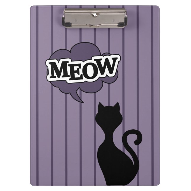 Pranchetas Cartoon de gato preto (Frente)