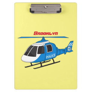 Pranchetas Cartoon de helicóptero do Departamento de Políci