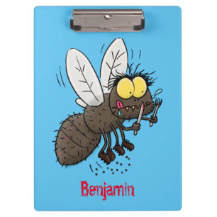 Pranchetas Cartoon de insetos com mosca-da-espada