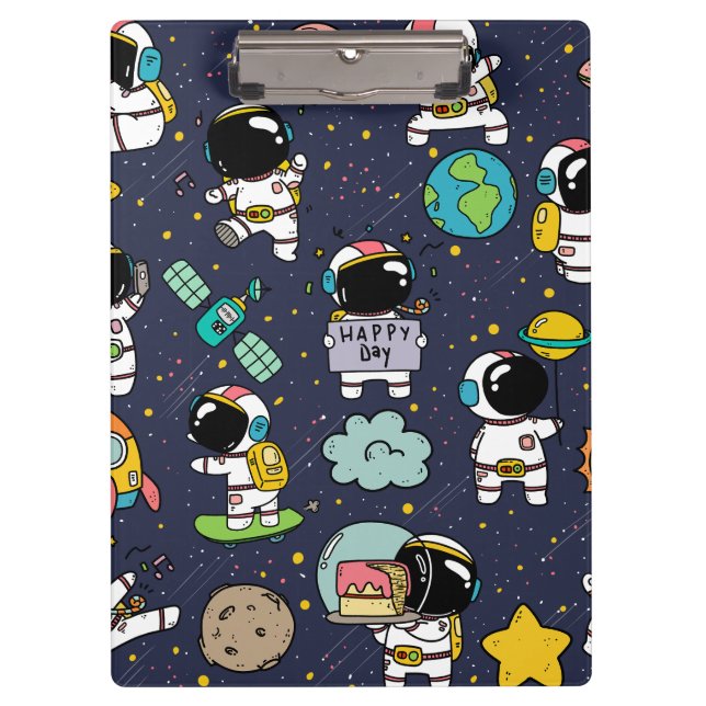 Pranchetas Cartoon espacial astronauta (Frente)
