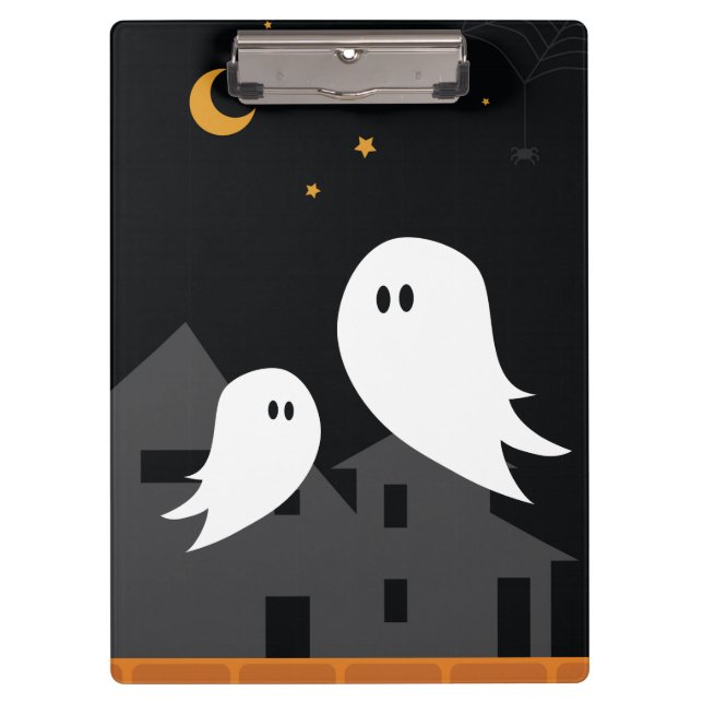 Pranchetas Cartoon fantasma da cidade de Halloween (Frente)
