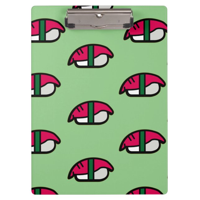 Pranchetas Cartoon Kawaii Sushi, Arroz de Peixes e algas mari (Frente)