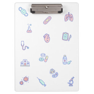 Pranchetas Cartoon médico bonito doodles de enfermagem