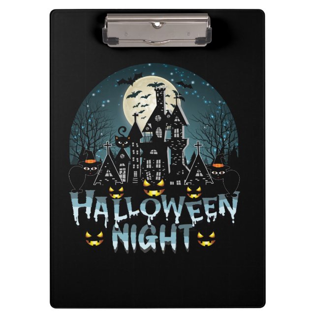 Pranchetas Casa Assombrada, Noite Assustadora do Halloween (Frente)