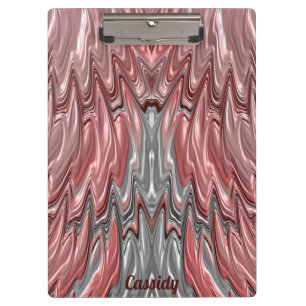 Pranchetas CASSIDY ~ PASTEL 3D! Rosa, Prata, Branco GLOSSADO